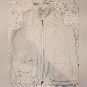 TravelSmith Cream Utility Travel Vest | Women’s Medium